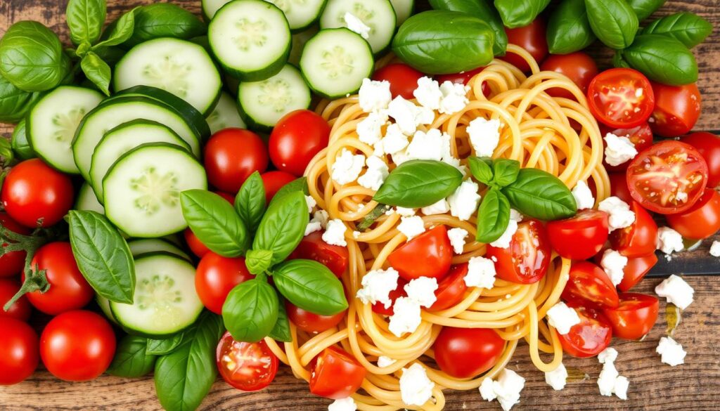 cucumber pasta salad ingredients