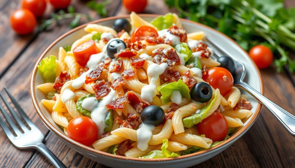 bacon ranch pasta salad recipe