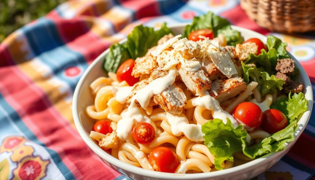 chicken caesar pasta salad