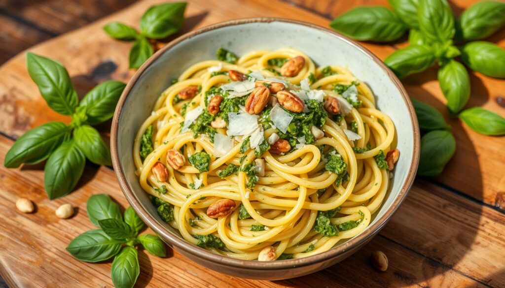 creamy pesto pasta