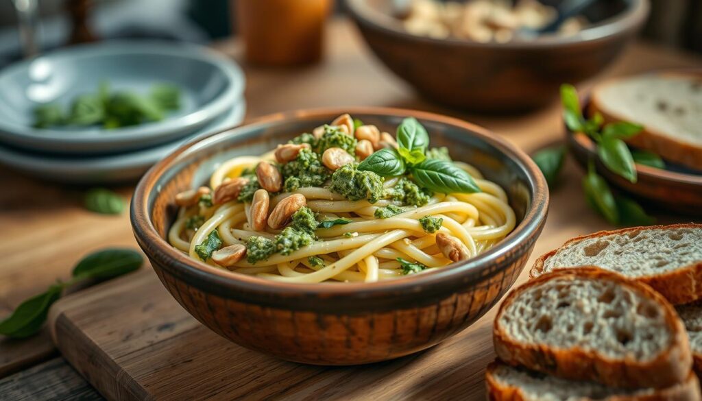 creamy pesto pasta