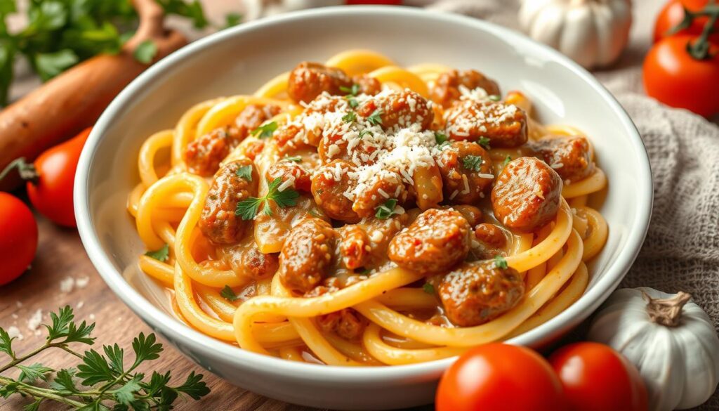 creamy sausage pasta