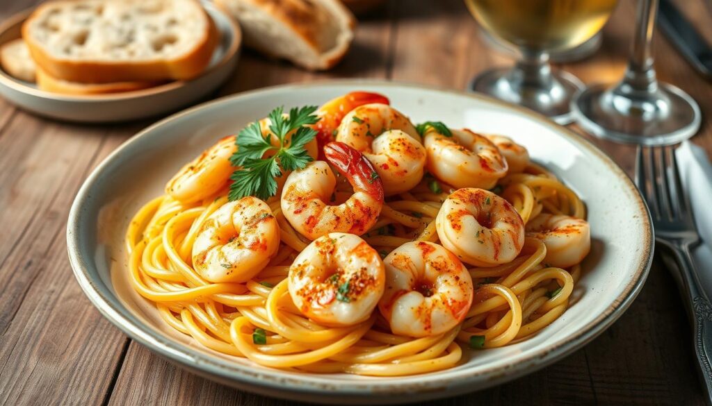 garlic shrimp pasta