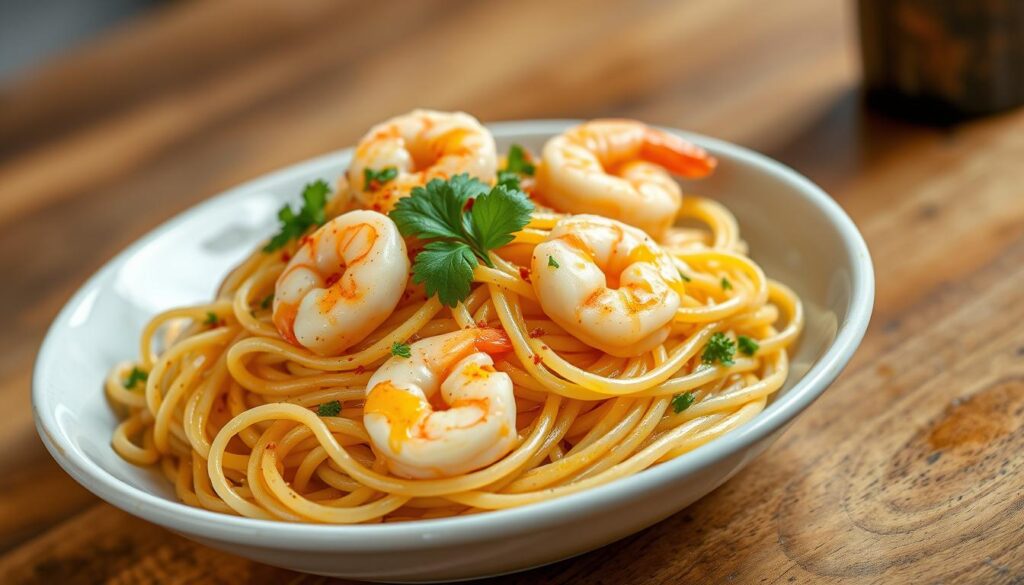 garlic shrimp pasta