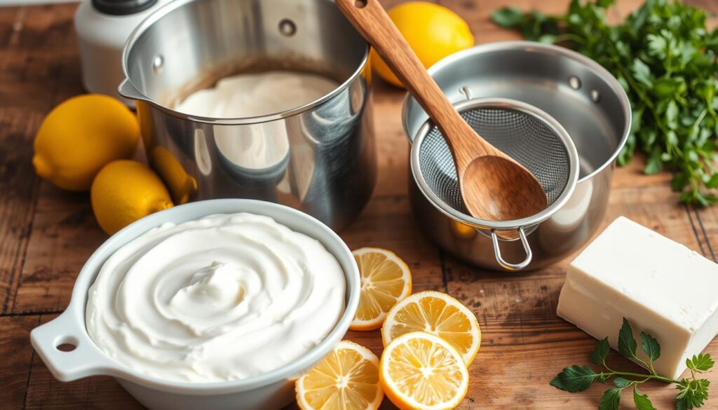 kitchen equipment for ricotta sauce