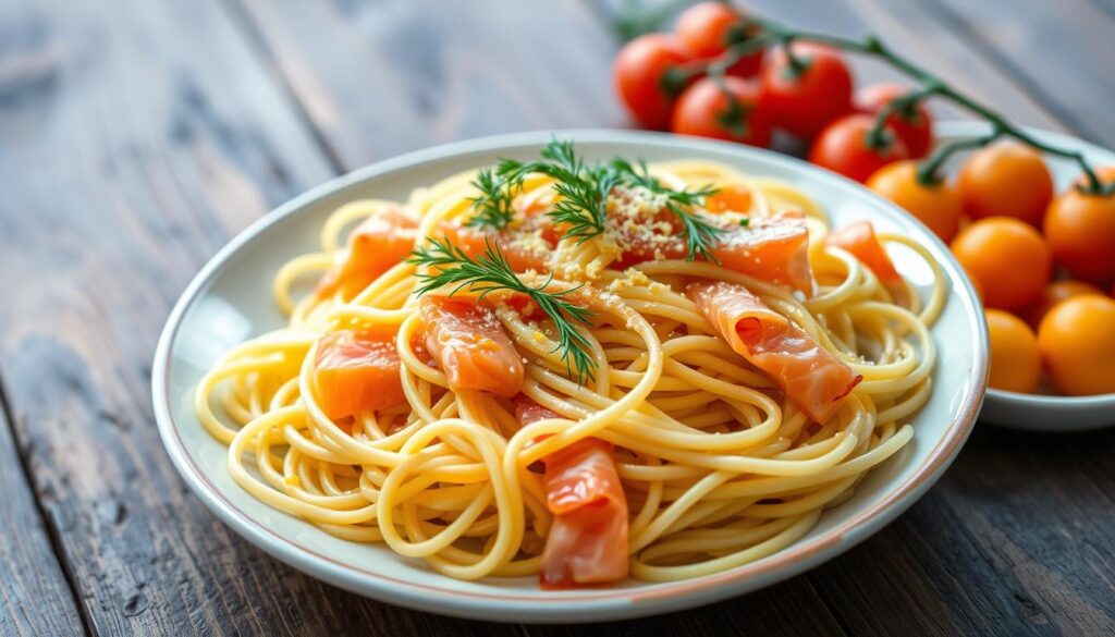 pasta with smoked salmon