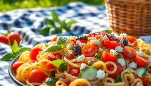 Healthy pasta salad for summer