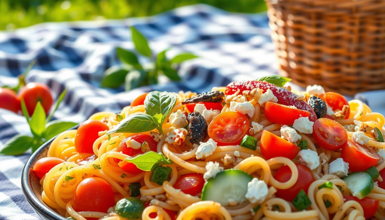 Healthy pasta salad for summer