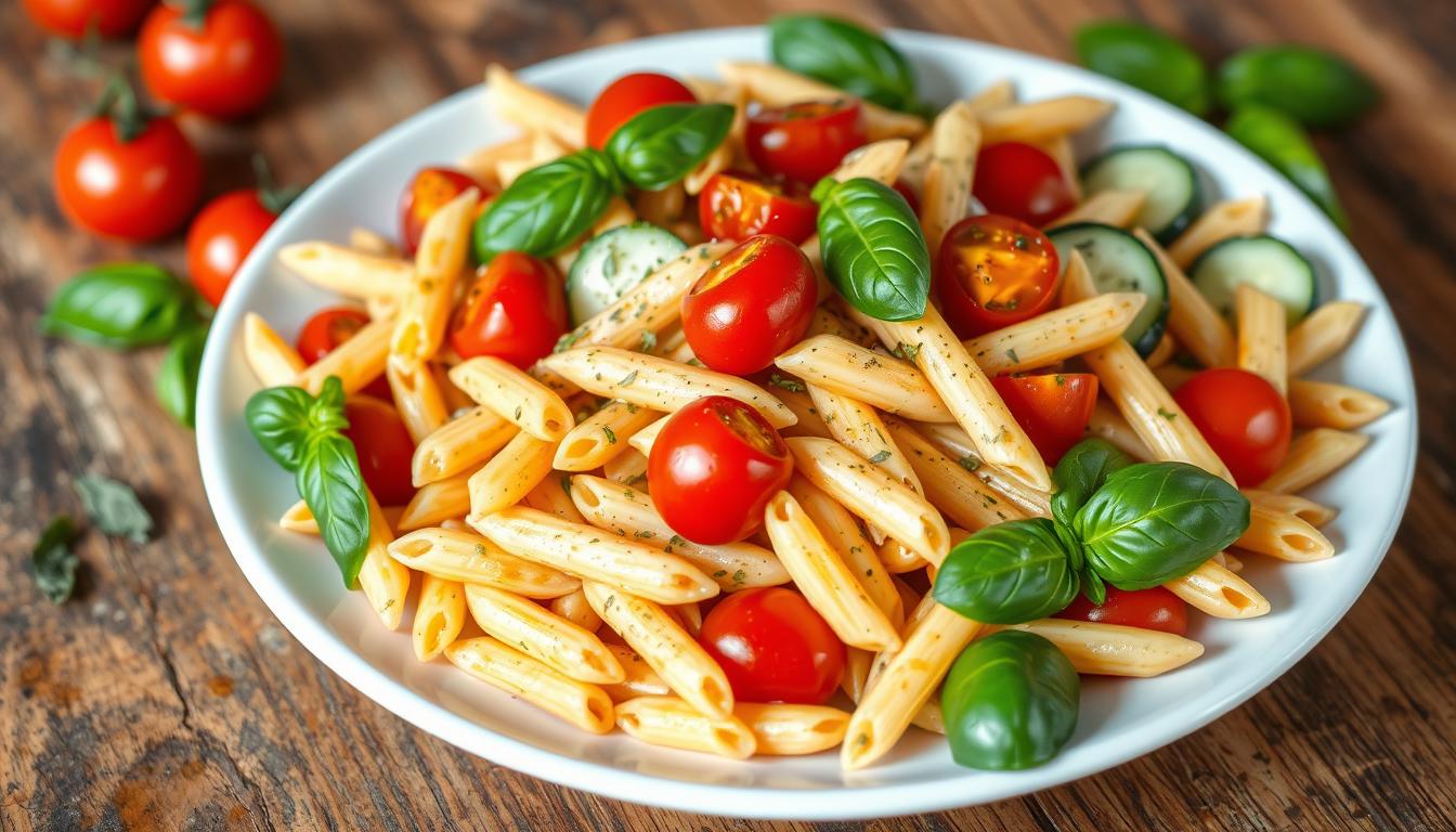 Pasta salad with vinaigrette