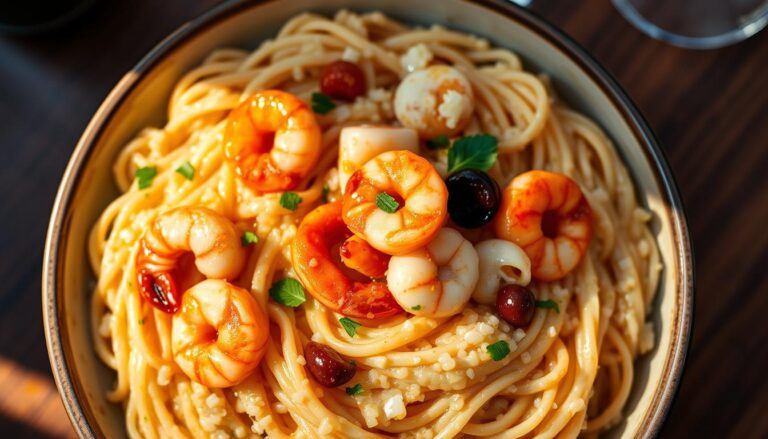 Seafood risotto pasta