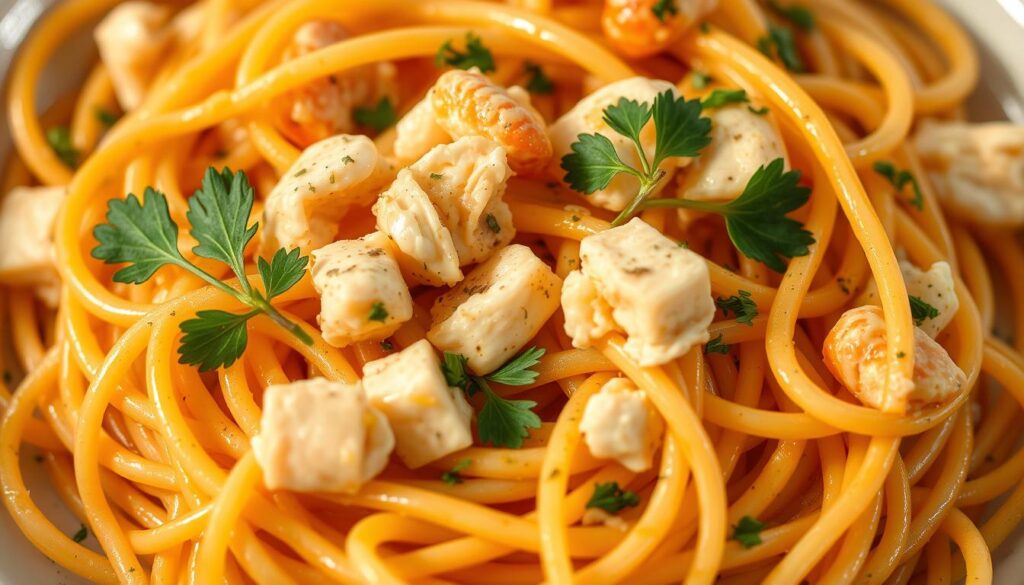 crab meat spaghetti