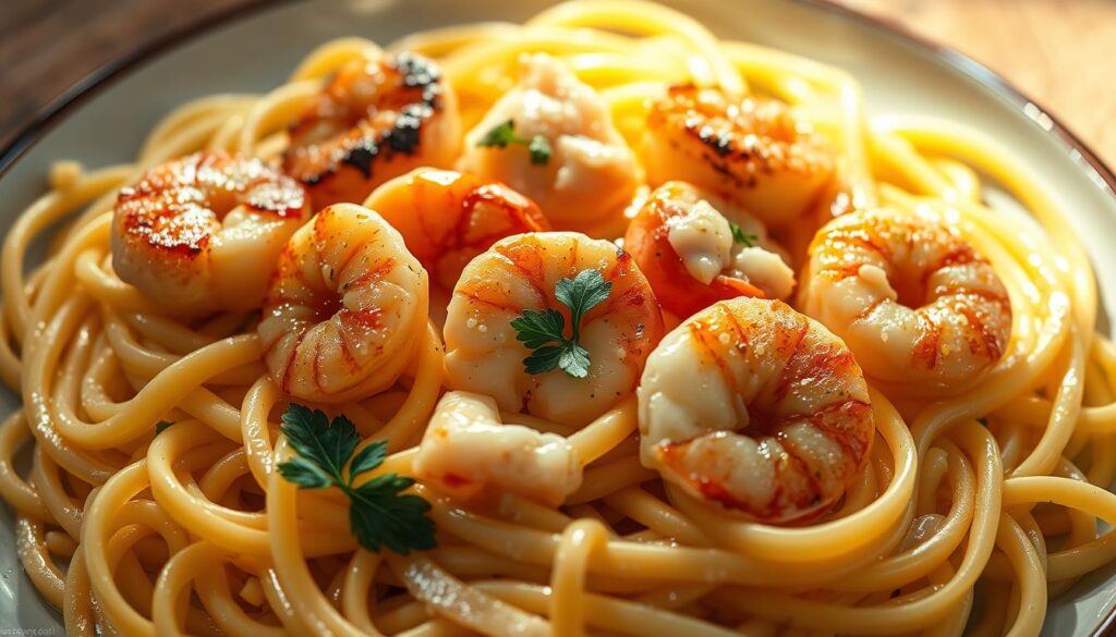 pappardelle pasta with seafood