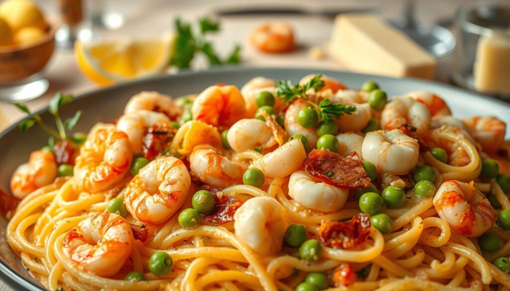 seafood carbonara variations