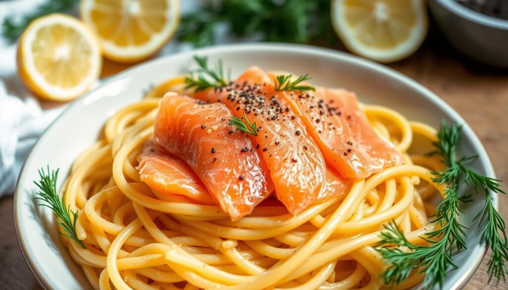 smoked salmon pasta